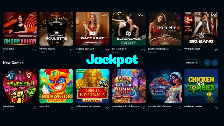 Jackpot casino presented on mobile device in Pakistan with slots and live games
